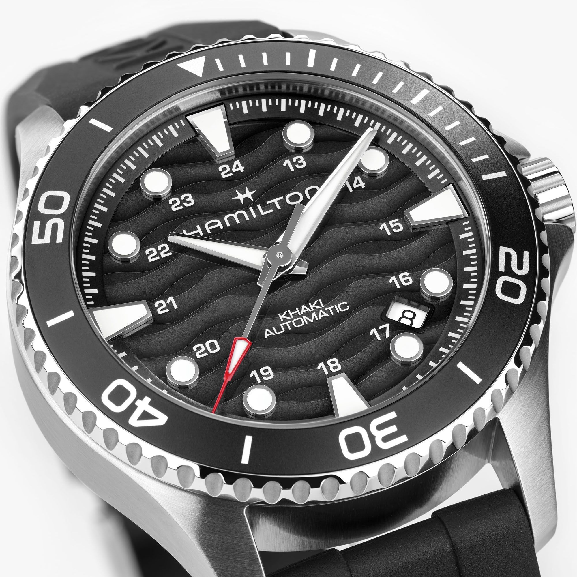 ハミルトン(HAMILTON) NEW カーキ ネイビー スキューバ ブラック 40mm
